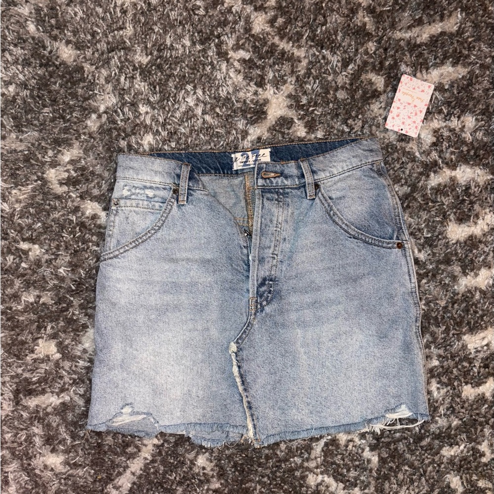 Free People Denim Mini Skirt